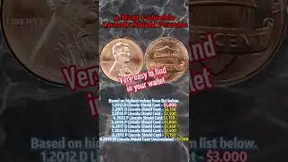 9 Most Valuable Lincoln Shield Pennies!#coin #penny #coinvalue #coincollecting #treasurehunt