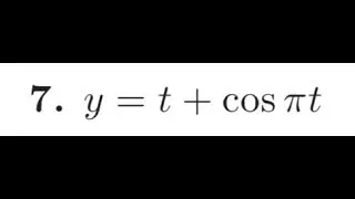 Differentiate y = t + cos pi t with respect to t