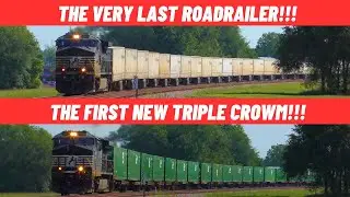 See the comparison of both trains leaving at the same time... The last and the new Triple Crown!!!