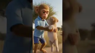 &ldquo;Poor Monkey When Go to School &ndash; Heart Touching Emotional Story&rdquo; 👇 #shortsfeed #emotional#SadStory