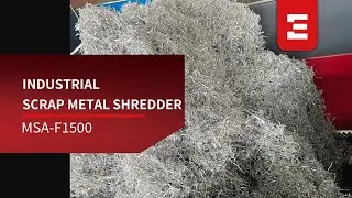ENERPAT Single Shaft Shredder shredding bulky aluminum turnings