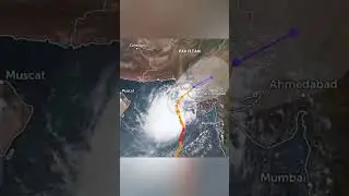 Satellite View of Cyclone Biparjoy  #breakingnews #cyclonebiparjoy #pakistan #shortsfeed