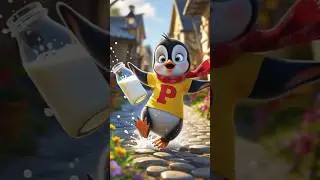 Cute Penguin Pippo bought fresh milk! #littlepenguin #adventure #funny #shorts