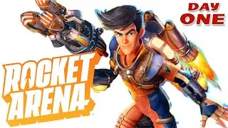 RocketBot Attack game mode - (Rocket Arena Day 1 Gameplay!)