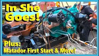 The Big Day! 1959 Buick Engine Install... Torque Tube Trauma! Plus: AMC Matador First Start & SM!