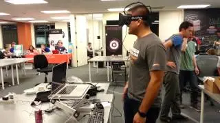 DrumPants Controlling Oculus Rift - Hero Hacks Demo