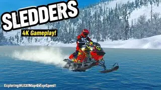 САНКИ | 180 л.с.! LYNX SHREDDER TURBO / ПЕРЕСЕЧЕНИЕ ОЗЕРА! [ГЕЙМПЛЕЙ В 4K]