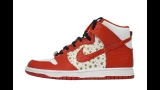 307385 161 Nike Dunk High Pro SB Supreme Red Stars 2003
