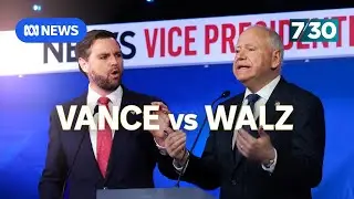 Tim Walz and JD Vance go head-to-head in US vice-presidential debate | 7.30
