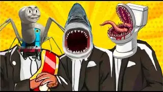 Cursed Thomas Vs Shark & Toilet Monster - Coffin Dance Meme Cover