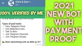100% Verified Telegram Earning Bot By Me 😁 || Payment Proof || 2021 Telegram Earning Bot With Proof👀