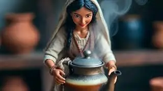 Miniuture tiny doll cooking tea from scratch | relaxing asmr sound 