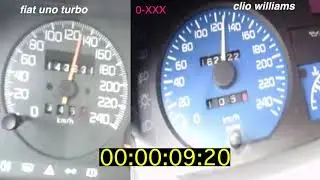 FIAT UNO TURBO 140HP VS CLIO WILLIAMS 147HP.