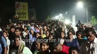 Goan Reporter: Watch Huge Crowd of Devotees Walking at the Walking Pilgrimage to Sancoale