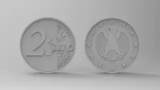 3D MONEY: How difficult is it to 3D model a 2&euro; coin?