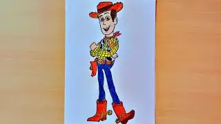 How to Draw Woody Step by Step || Toy Story || Colour Darwing