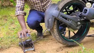 Fix Tubeless Puncture Tyre