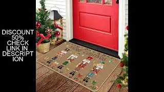 VIKAMA Nutcracker Carpet Entrance Hallway Wear-Resistant Door Mat Indoor/Outdoor Christmas Decorativ