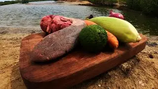 This Wild Ox Tongue & Maize Meal Surprised Me  | Outdoor Cooking in Nature