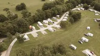 Stanford Hall caravan park, Drone view, Leicestershire Northamptonshire, UK, DJI mini mavic drone
