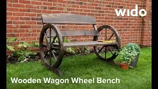 Wido Wooden Wagon Wheel Bench Product Video (WWBENCH)