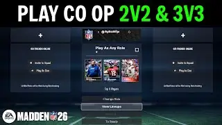 Как играть в кооперативном режиме 2 на 2 и 3 на 3 с друзьями онлайн в Madden 26 (включая кросспла...