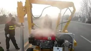 Hydraulic Road Safety Guardrail Pile Driving Machine