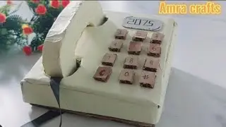 Here is a great idea for your kids school hand work ( Making Telephone with Cardboard ) #Amracrafts