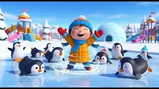 Penguin Slide Song for Kids | Learn Animals & Fun Nursery Rhyme 🐧❄️🎶
