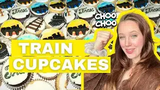 How to Decorate Train Cupcakes- Freehand Piping 