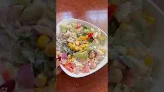 High protein sweetcorn salad #highproteinsalad #youtubeshorts