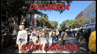 4K COLUMBIA SOUTH CAROLINA WEEKEND STREET WALK