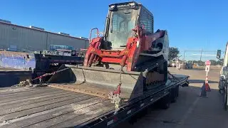 Unloading a Skid-Steer off my Hotshot Trailer