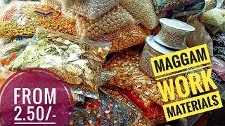 Материалы для работы Maggam с ценой и адресом // Оптовый магазин в Бегум Базар Сиддембер Базар.