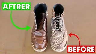 How to Clean Leather Boots with Saddle Soap | DIY | آموزش تمیز کردن بوت چرم با صابون سراجی