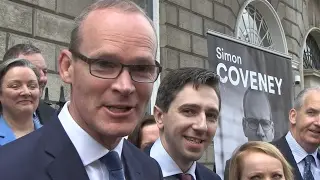 VIDEO: Coveney launches leadership bid as FG Senators line out for Varadkar