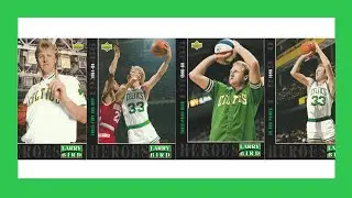 Larry Bird NBA basketball cards, early 1990s, by Mister Monkey.  Boston Celtics.