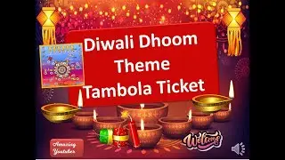Diwali Theme Tambola Ticket/ Diwali Tambola variation/Festival tambola/Kitty party,diwali in hindi