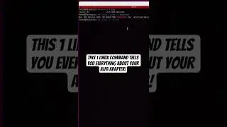 One Command to See Your ALFA Adapter's Capabilities #coding #linux #alfa