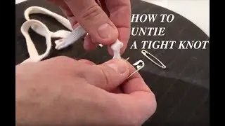 How to untie a tight knot in a shoelace or a string