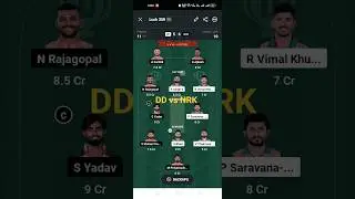 DD vs NRK Dream 11 | DD vs NRK Dream 11 prediction | DD vs NRK Dream 11 Team| DD vs NRK|