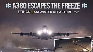 A380 escapes the winter 🥶 freeze in Toronto ! 
