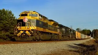 HD: NS 1069 Virginian Heritage Unit leads NS Train 173 in Villa Rica, GA