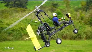 Rotor Flight Dynamics Dominator Tandem BGC Trainer Gyrocopter Takeoff, Flight & Landing