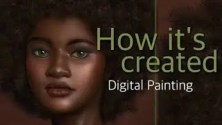 How I Paint Natural Black Hair in GIMP 👑  Satisfying Time-Lapse Digital Art of Beautiful Black Queen