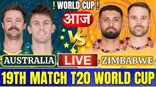 🔴 Australia vs Zimbabwe Live | Live Cricket Match Today | AUS vs ZIM T20 World Cup Live Match Today
