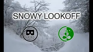 ❄️ VR180 Nature Escape | Snowy Forest Ravine Lookoff | Relaxation & Calm Ambience ❄️