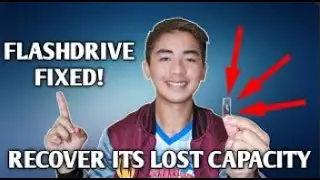 HOW TO RESTORE CORRUPTED FLASHDRIVE TO ITS FULL CAPACITY   Recover Pendrive Capacity   TAGALOG