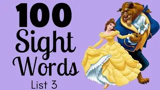100 Sight Words List 3 | Beauty and the Beast Belle Sight Word Flashcards | Kindergarten First Grade