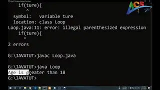 Java - OOP1 - Logical Operators  - IF ELSE - USER INPUT | ACS | S A SAHARUKH